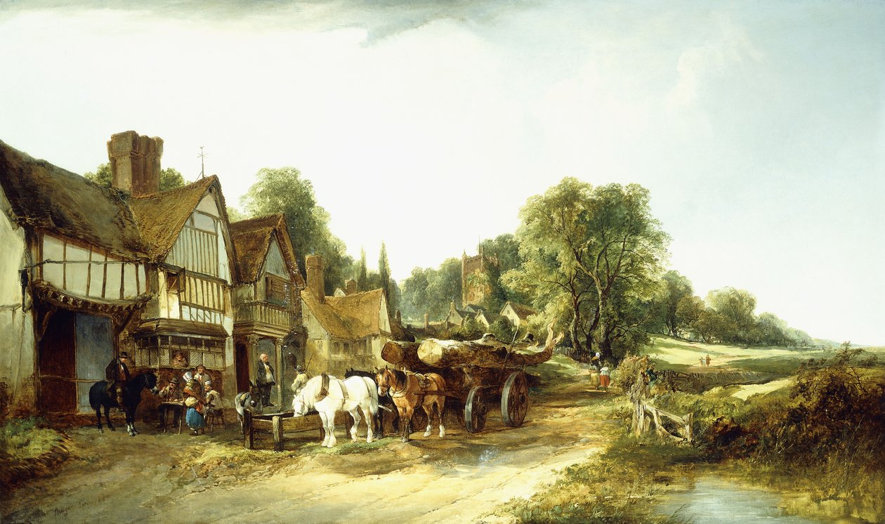 O vagão de madeira, 1845 de Edward Charles Williams