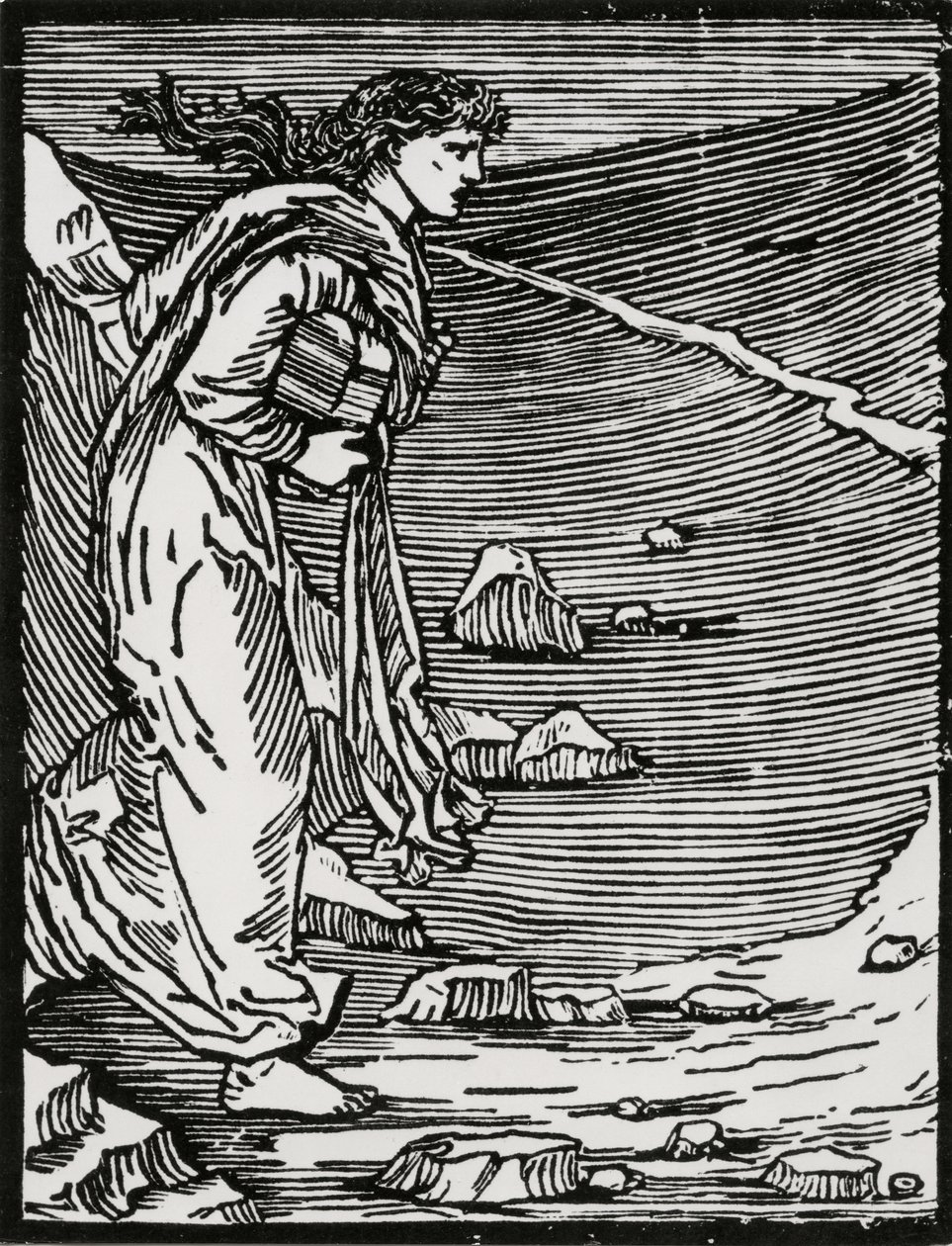 Saindo para o inferno de Edward Coley (after) Burne Jones