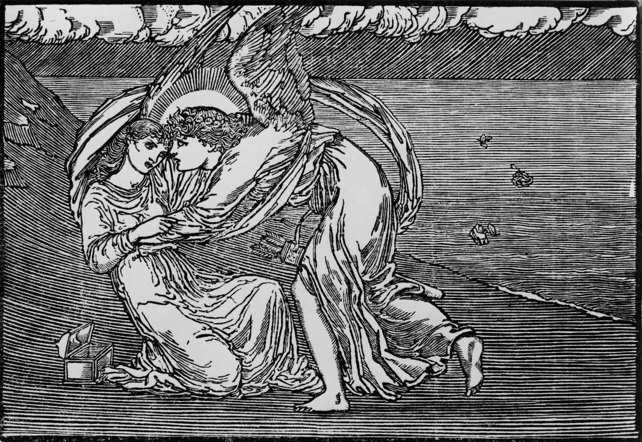 O Cupido reanimando-a de Edward Coley (after) Burne Jones