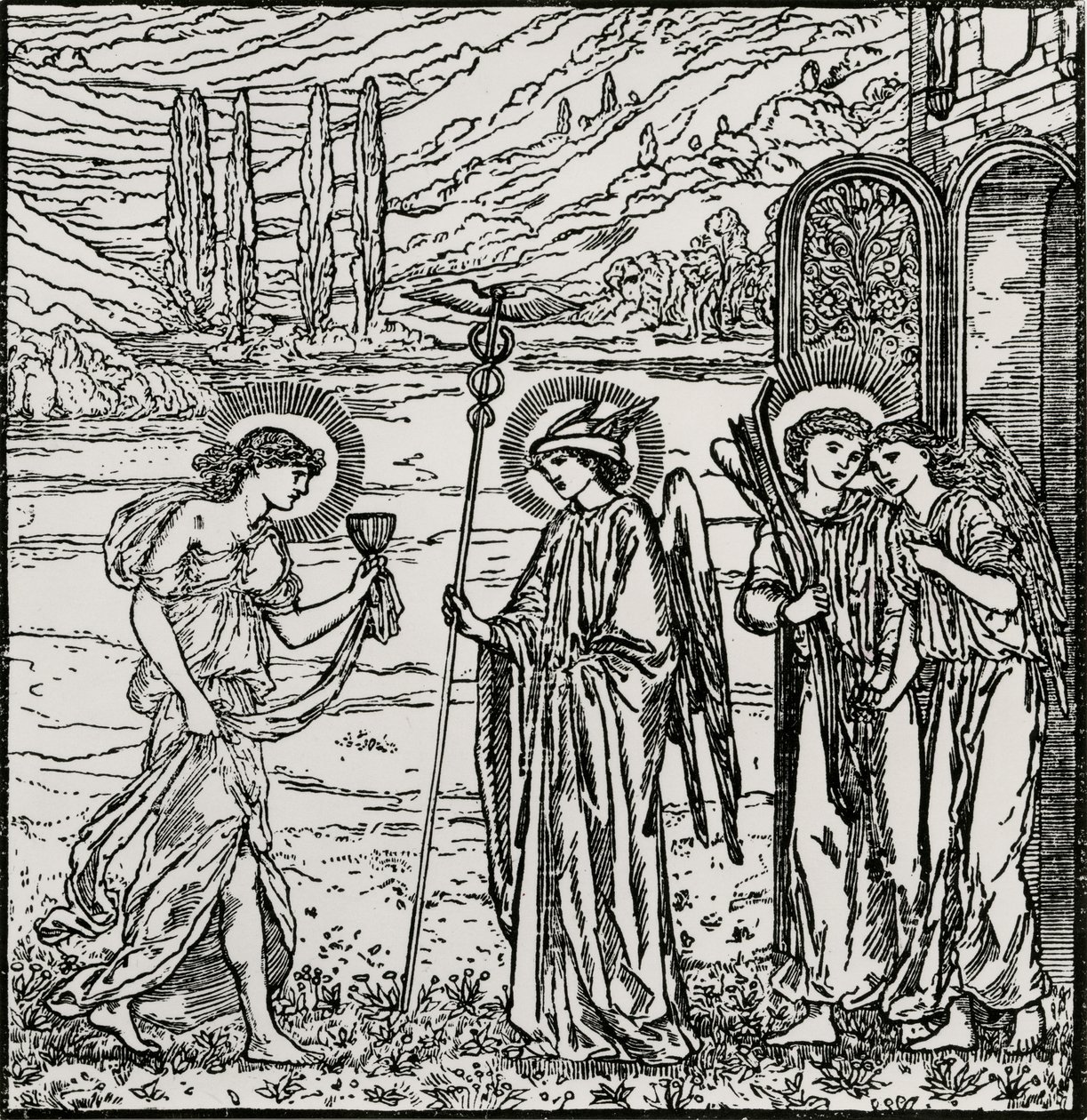 Entrada entre os Deuses de Edward Coley (after) Burne Jones