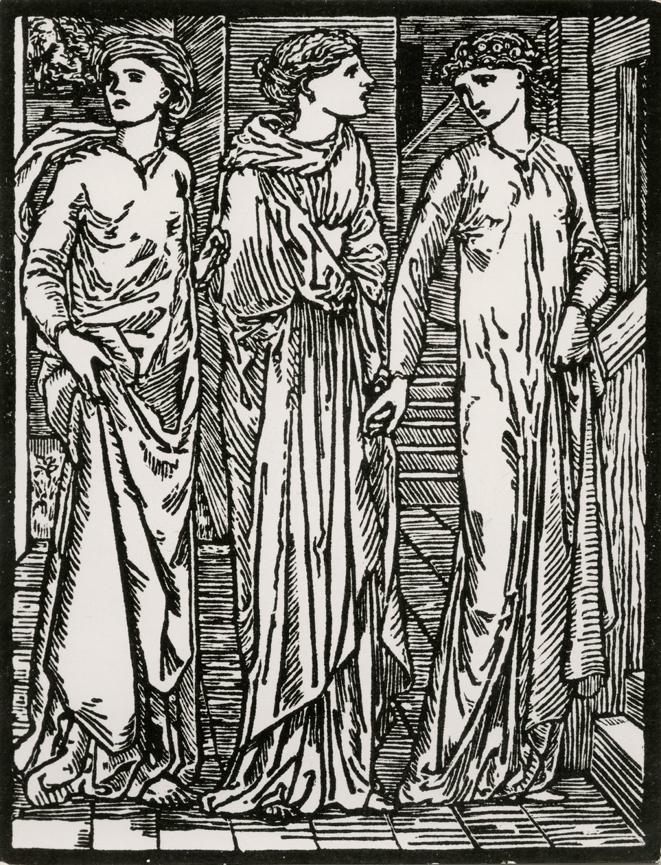 Primeira Visita das Irmãs de Edward Coley (after) Burne Jones