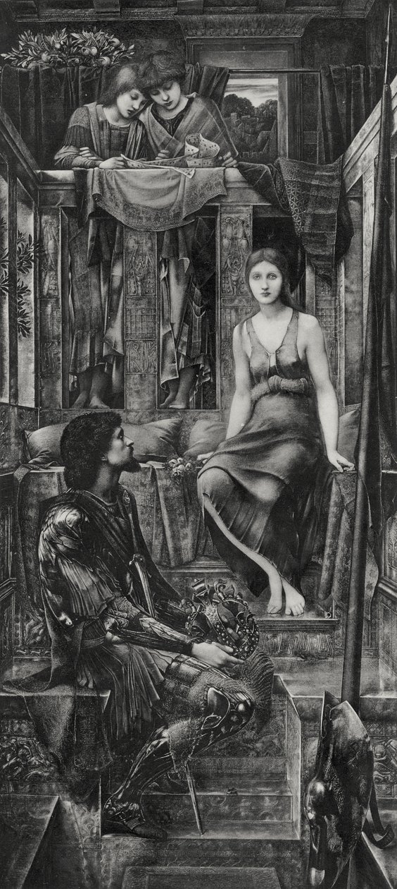 O Rei Cophetua e a criada mendiga de Edward Coley (after) Burne Jones