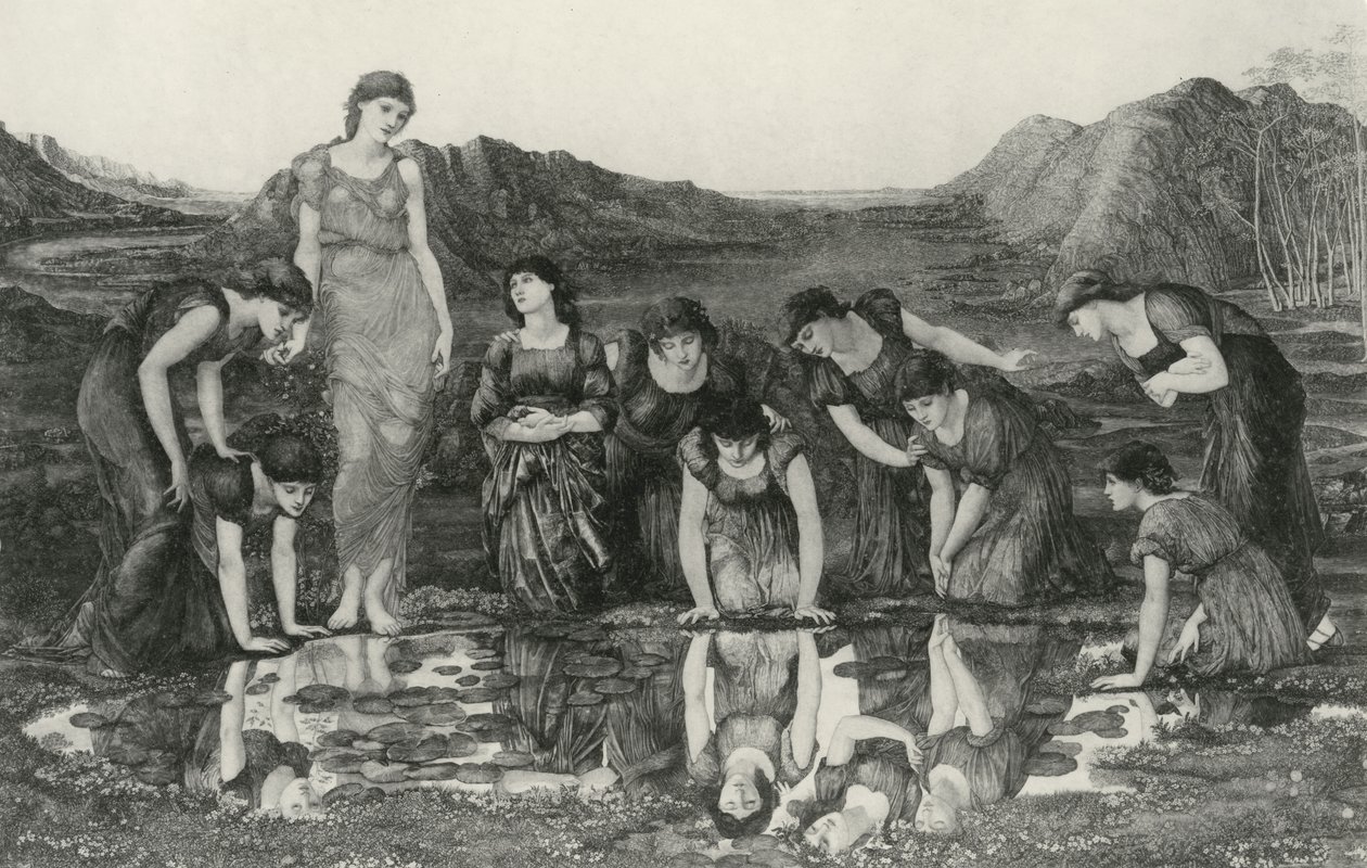 Espelho de Vênus de Edward Coley (after) Burne Jones