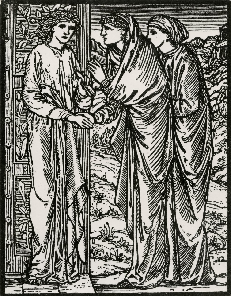 Segunda visita de Edward Coley (after) Burne Jones