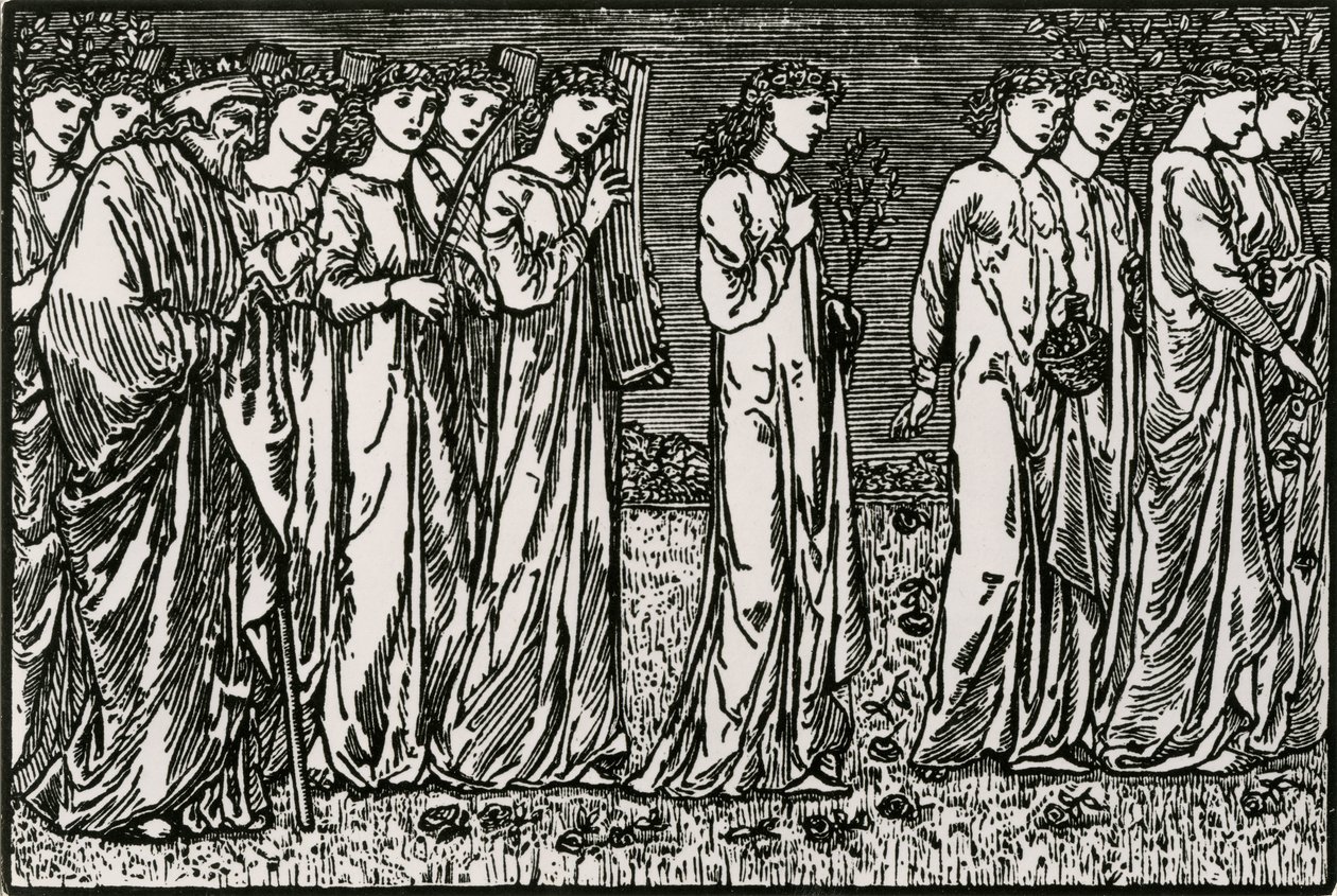 A procissão para a colina de Edward Coley (after) Burne Jones