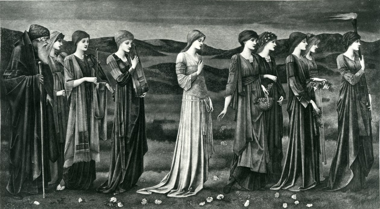 O Casamento da Psique de Edward Coley (after) Burne Jones