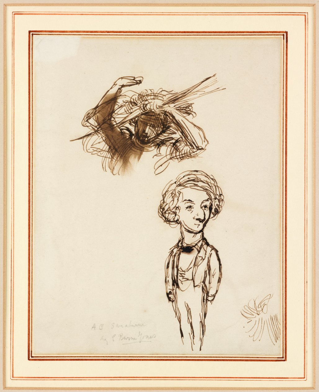 Caricatura de Algernon Charles Swinburne de Edward Coley Burne Jones