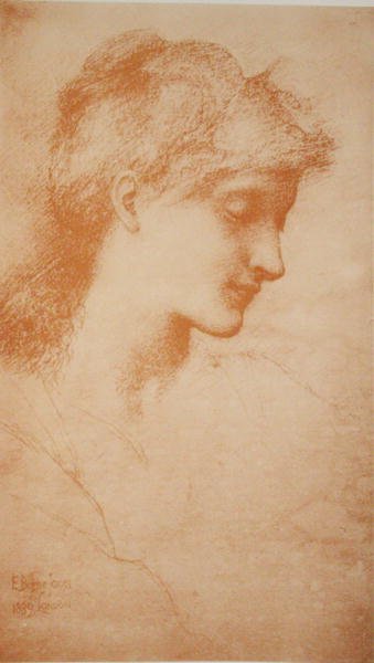 Chefe de uma Jovem Mulher de Edward Coley Burne Jones