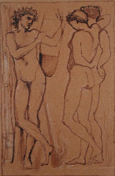 Hymenaeus (carvão vegetal sobre papel) de Edward Coley Burne Jones