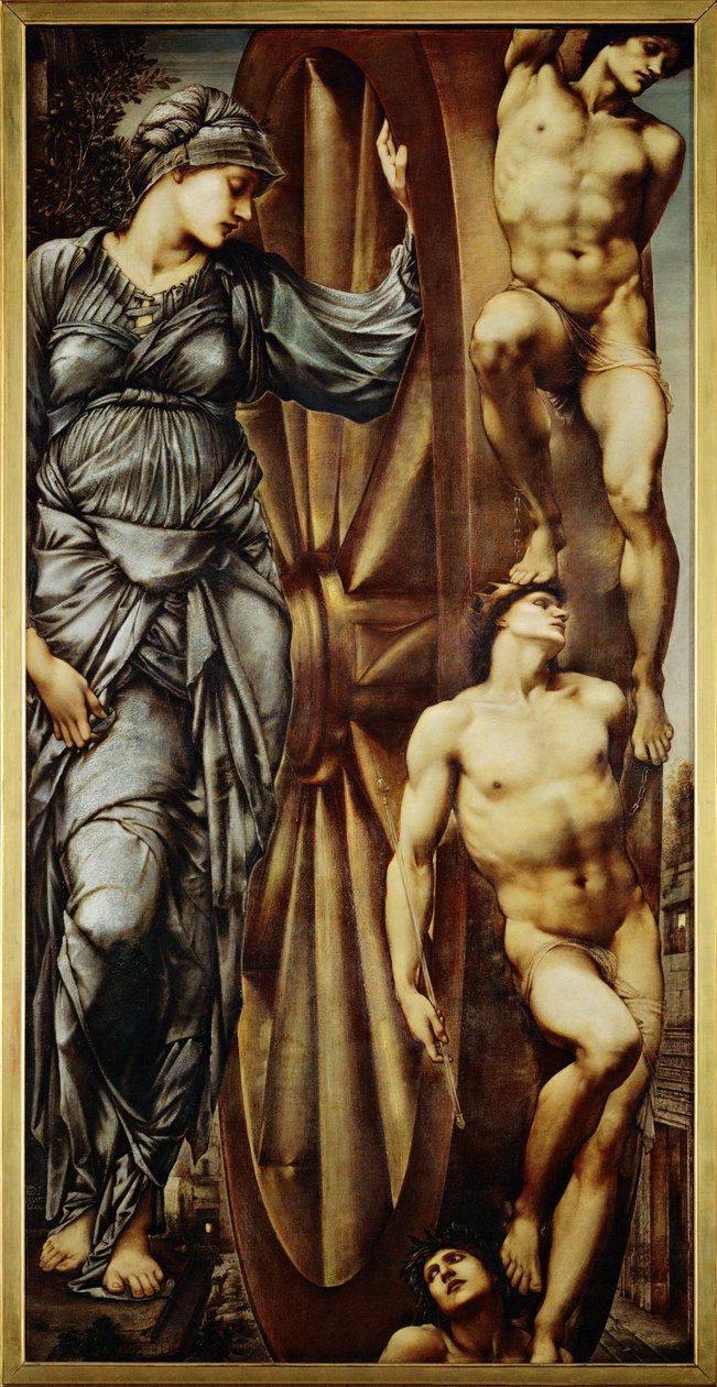 La Roue de la Fortune - a roda da fortuna ... (pintura sobre tela) de Edward Coley Burne Jones