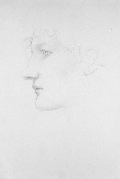 Retrato de Bessie Keene (lápis sobre papel) de Edward Coley Burne Jones