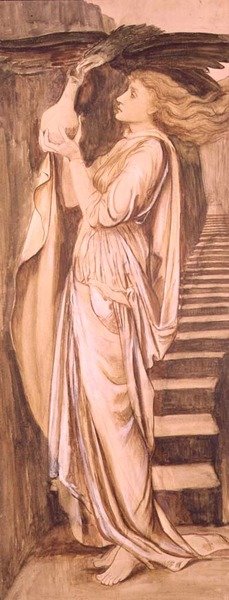 Psique (aguarela) de Edward Coley Burne Jones