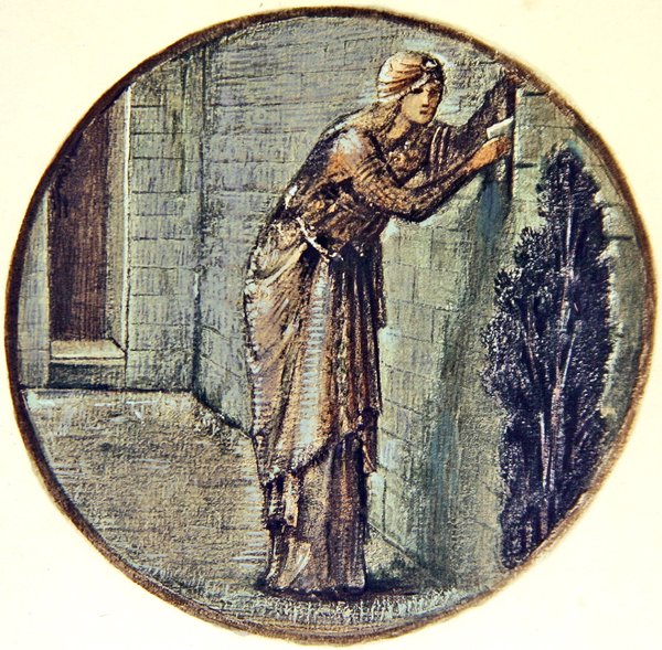 O Livro das Flores: XXIV. Parede Tryst de Edward Coley Burne Jones