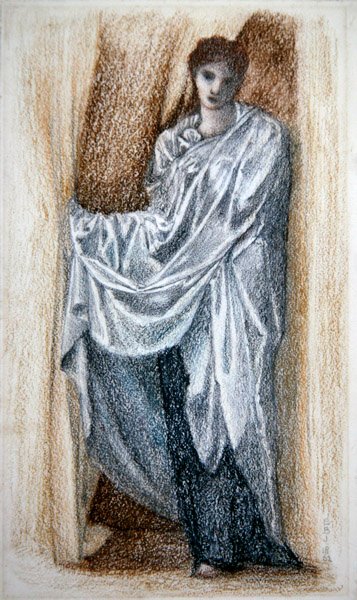 Mulher de roupão clássico de Edward Coley Burne Jones