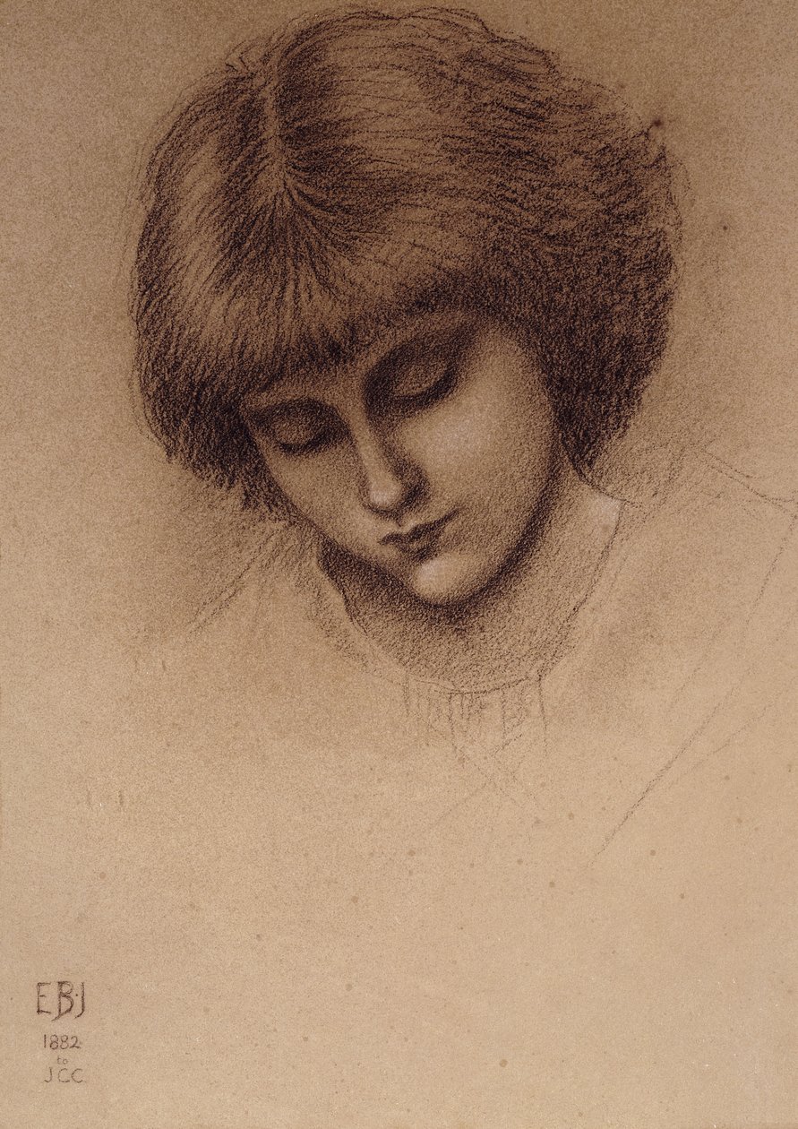 Um estudo para "King Cophetua and the Beggar Maid", de Edward Burne Jones