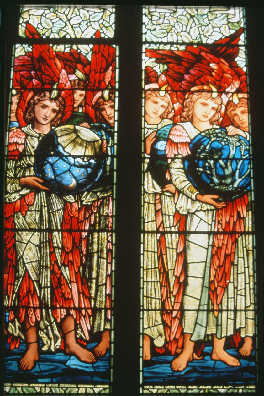 Anjos da criação: o terceiro e quarto dias, 1895 de Edward Burne Jones