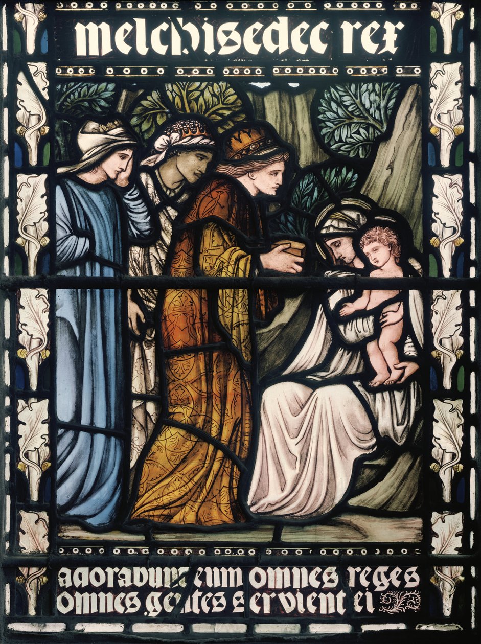 Birmingham, St Martin na arena de touros, Morris & Co., Edward Burne-Jones, A Adoração dos Magos, 1876 de Edward Burne Jones