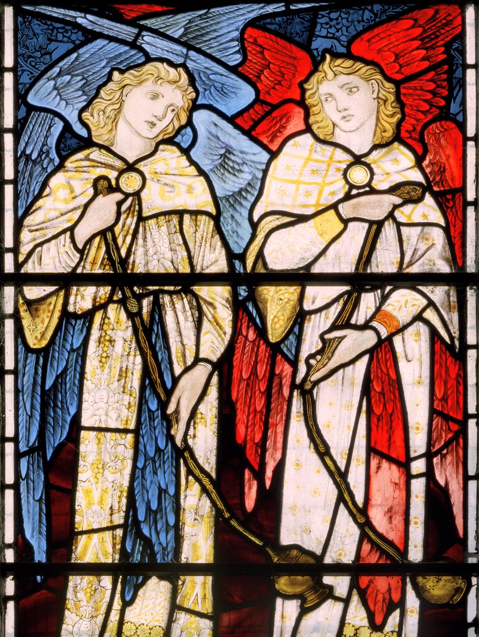 Anjos censurantes, 1869 (vitral) de Edward Burne Jones