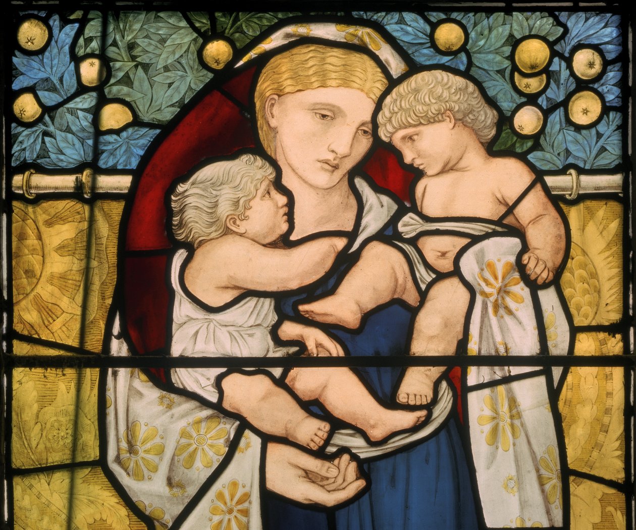 Caridade, projetado 1868 (vitral) de Edward Burne Jones