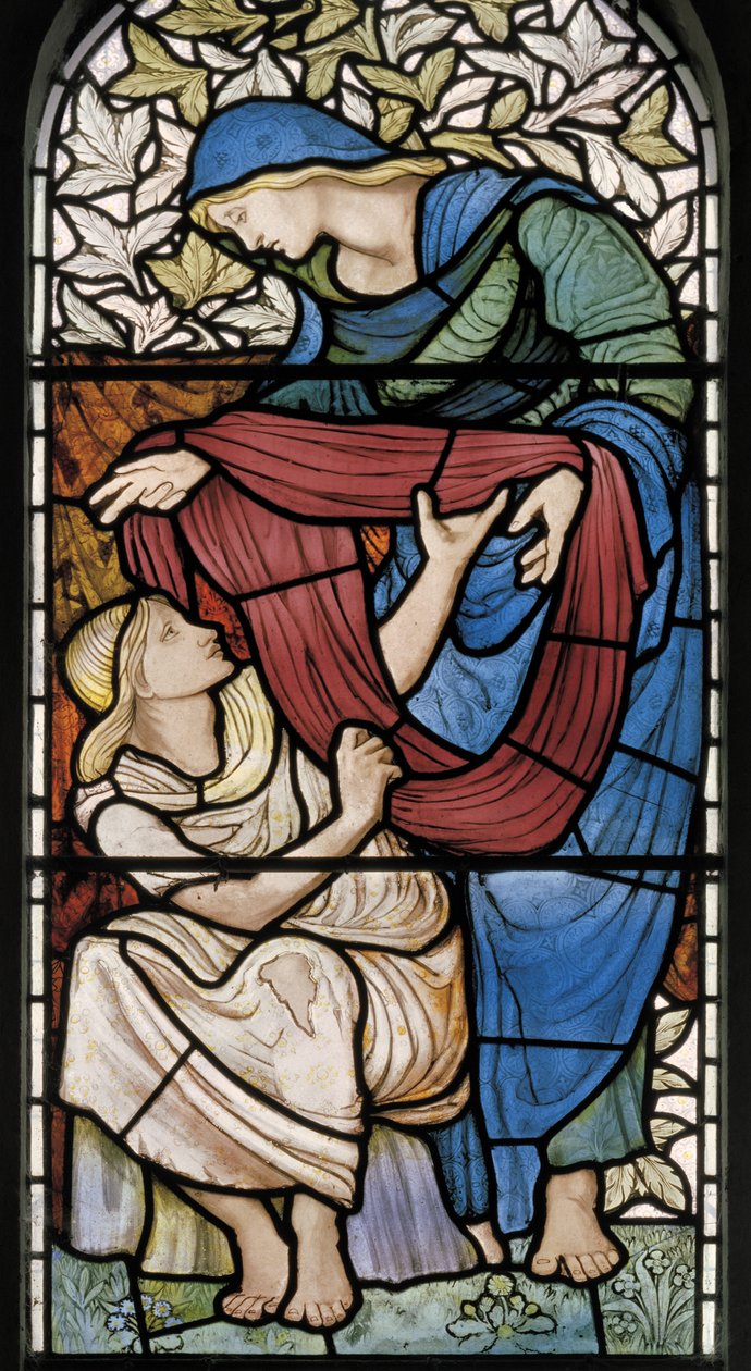 Roupa O Nu, 1877 (vitral) de Edward Burne Jones
