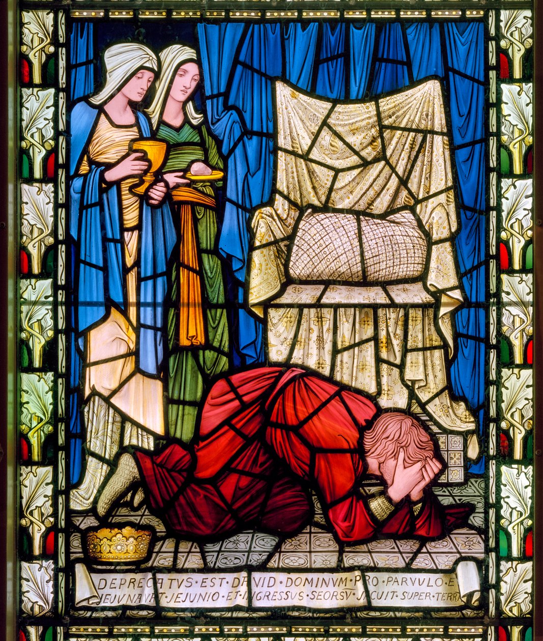 David Lamentando, c.1896 (vidro manchado) de Edward Coley Burne Jones
