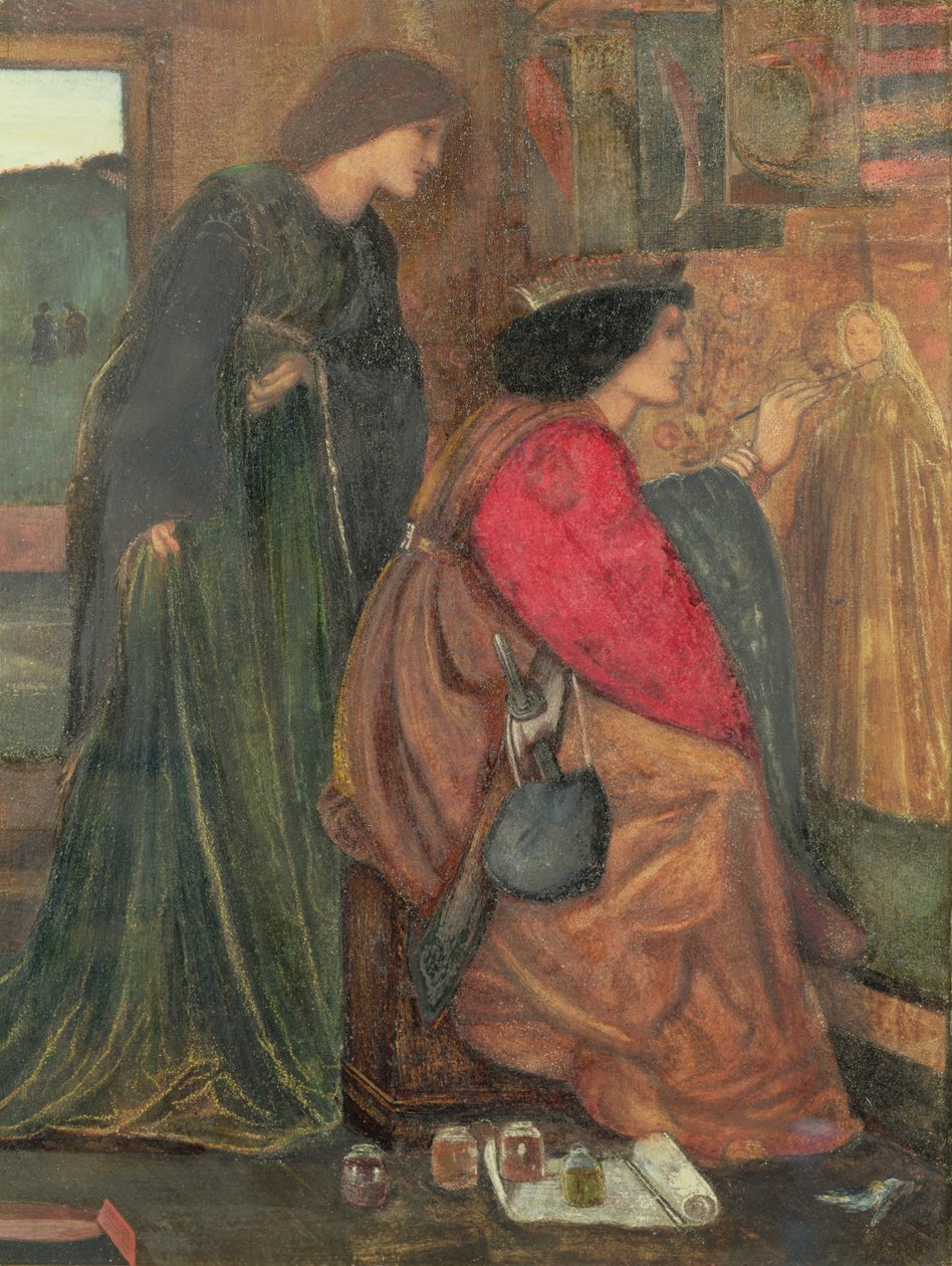 Design para um painel do gabinete King Renes Honeymoon, 1851 (veja 2043 para gabinete) de Edward Burne Jones