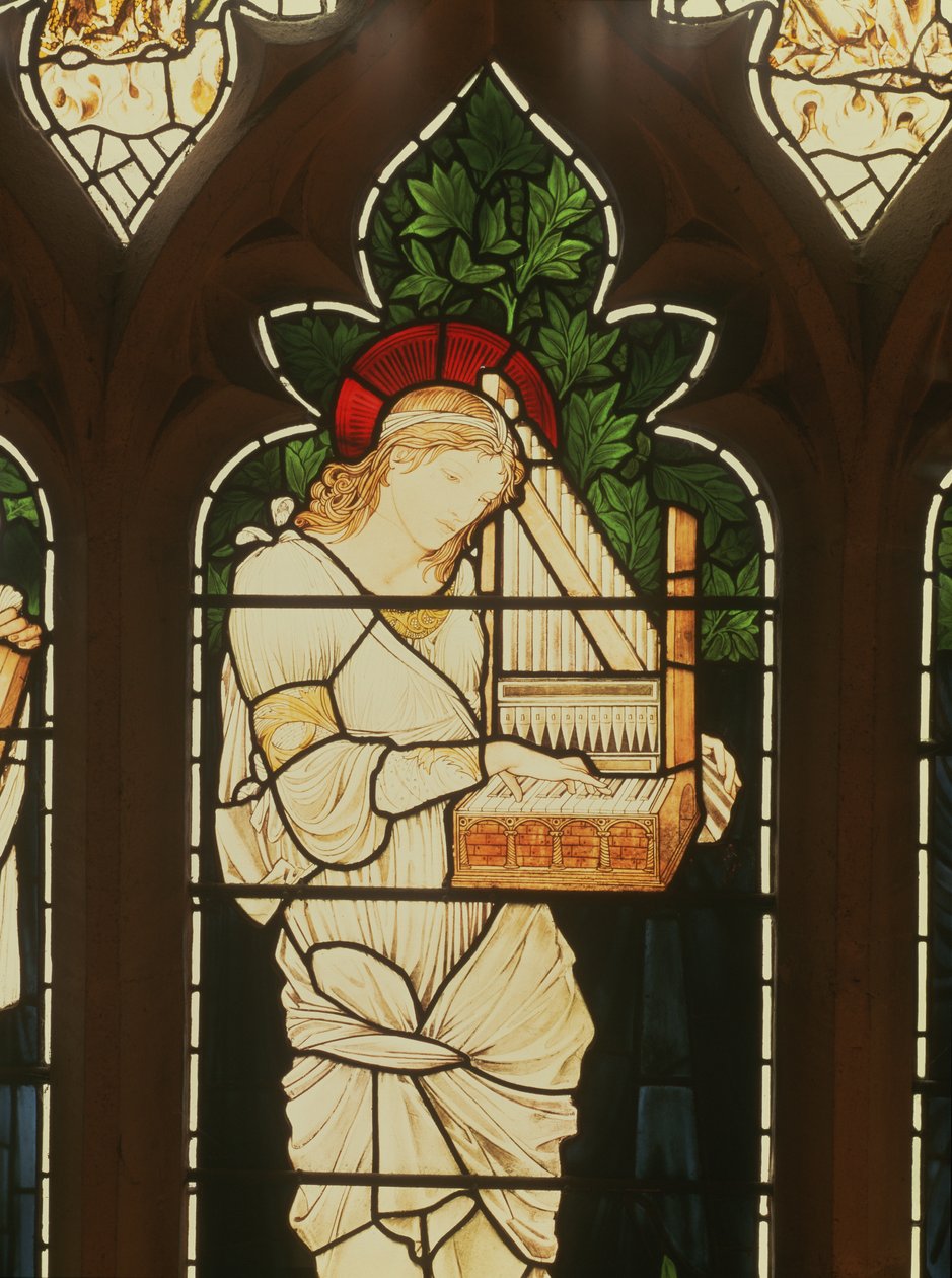 Detalhe de Santa Cecília de Edward Burne Jones