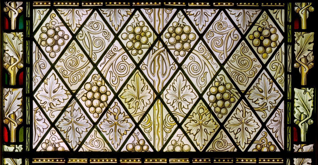 Detalhe de uma Janela de Vidro Manchado, c.1896 de Edward Coley Burne Jones