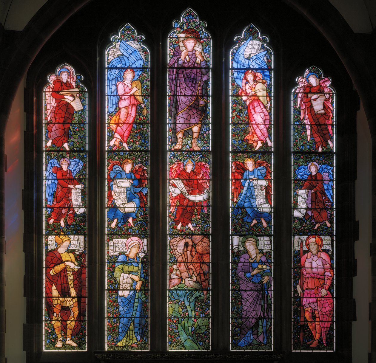 Janela Leste, 1880 (vitral) de Edward Burne Jones