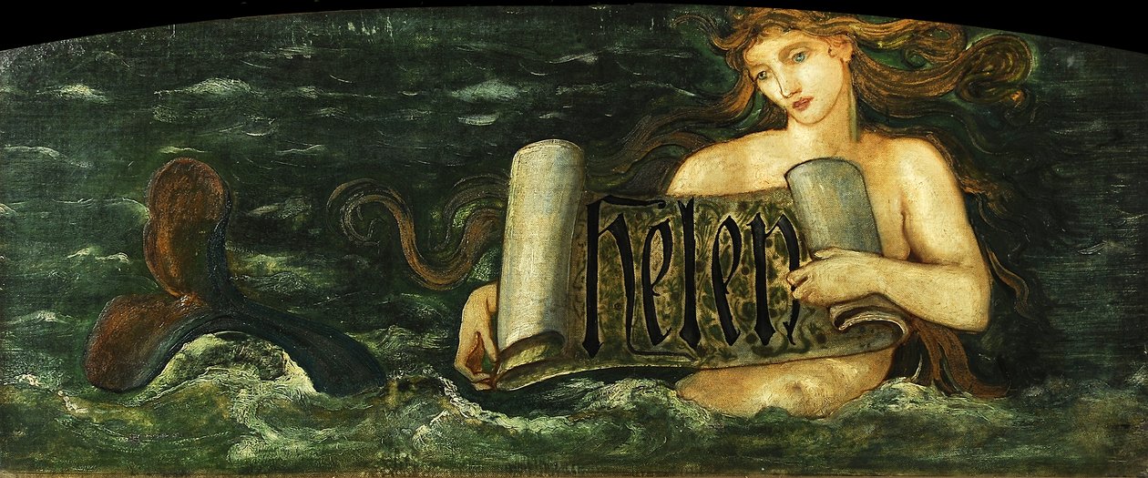 Helen, uma sereia, c.1880 de Edward Burne Jones
