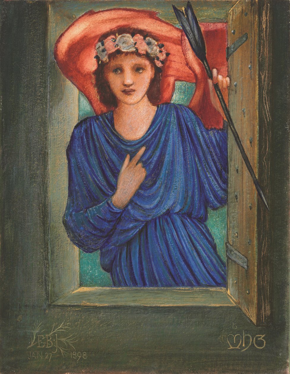 Amor à janela de Edward Coley Burne Jones