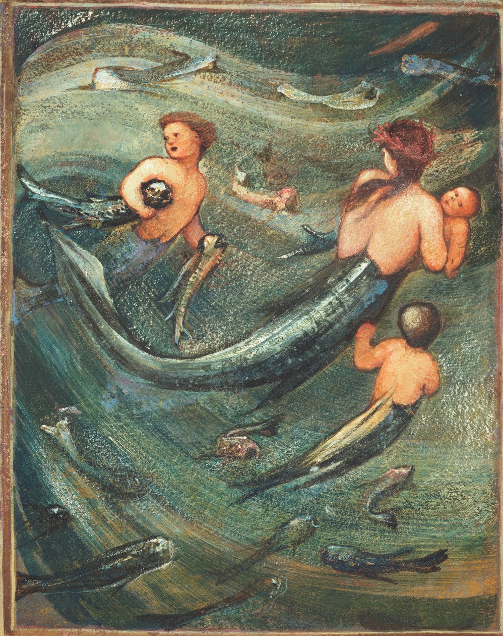 Sereias no fundo, 1882 de Edward Burne Jones