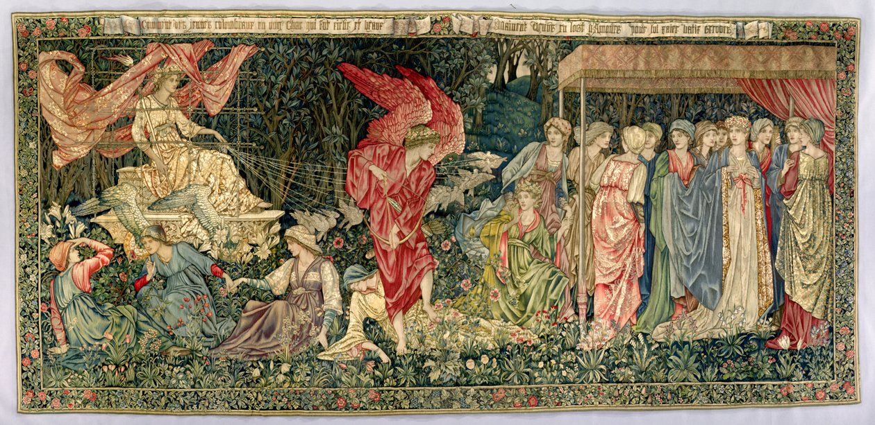 Passagem de Vênus, projetada em 1901 e tecida em 1926 (tapeçaria de lã, seda e linho) de Edward Burne Jones