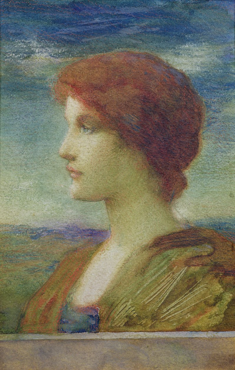 Retrato de Sarah Bernhardt (1844-1923) (pastel) de Edward Burne Jones