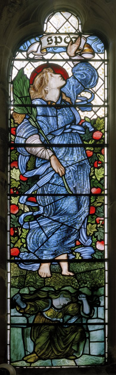 Rochdale, St Chad, Morris & Co., Edward Burne-Jones, Esperança, 1873 de Edward Burne Jones
