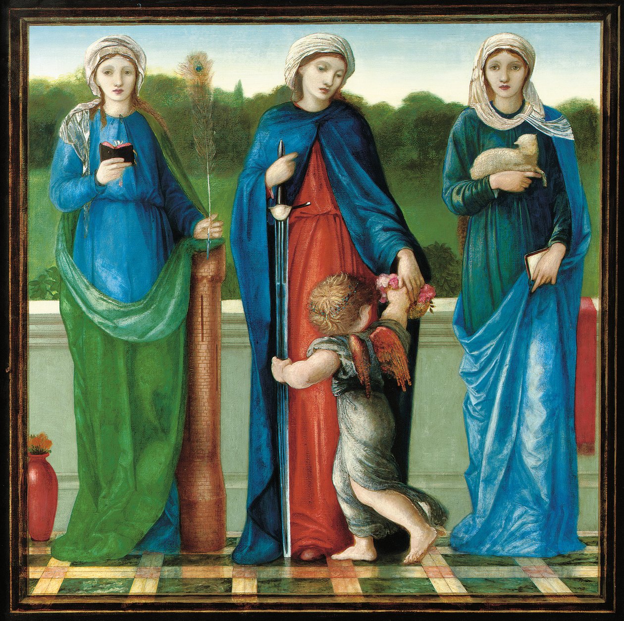 St. Barabara, Santa Dorothy e Santa Agnes de Edward Burne Jones