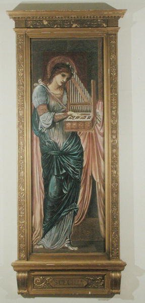 Santa Cecília (tempera no painel) (ver também 196891) de Edward Burne Jones