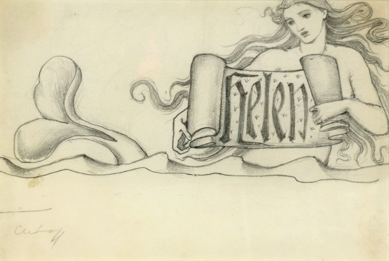 Estudo para Helen, c.1880 de Edward Burne Jones