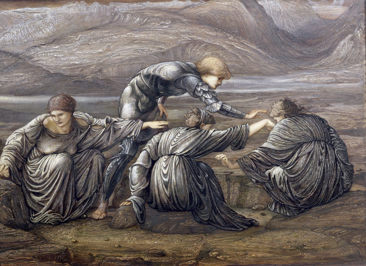 Estudo para Perseu e os Graias, 1880 (ver também 80764) de Edward Burne Jones