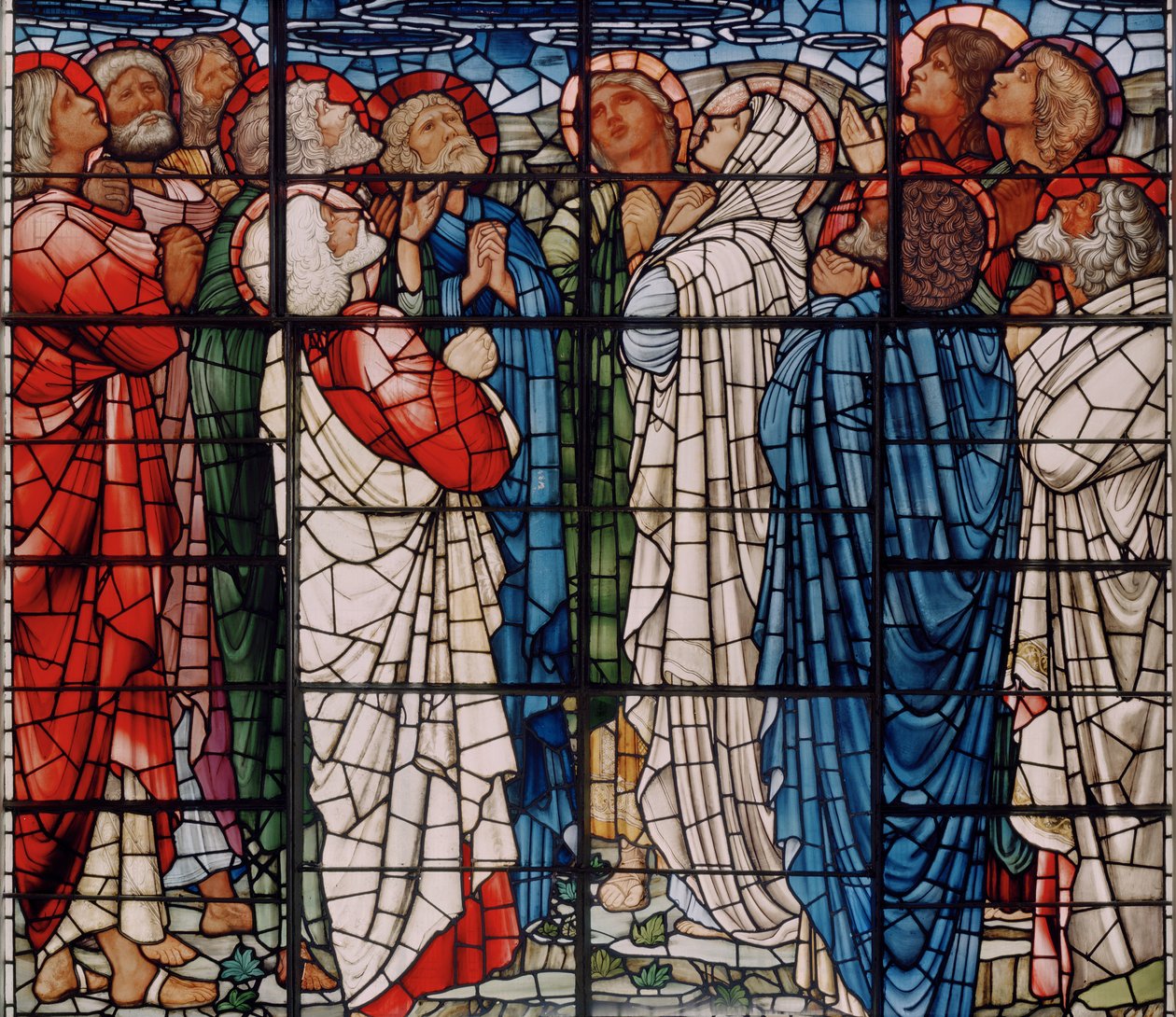 A janela da ascensão, detalhe, 1885 (vitral) de Edward Burne Jones