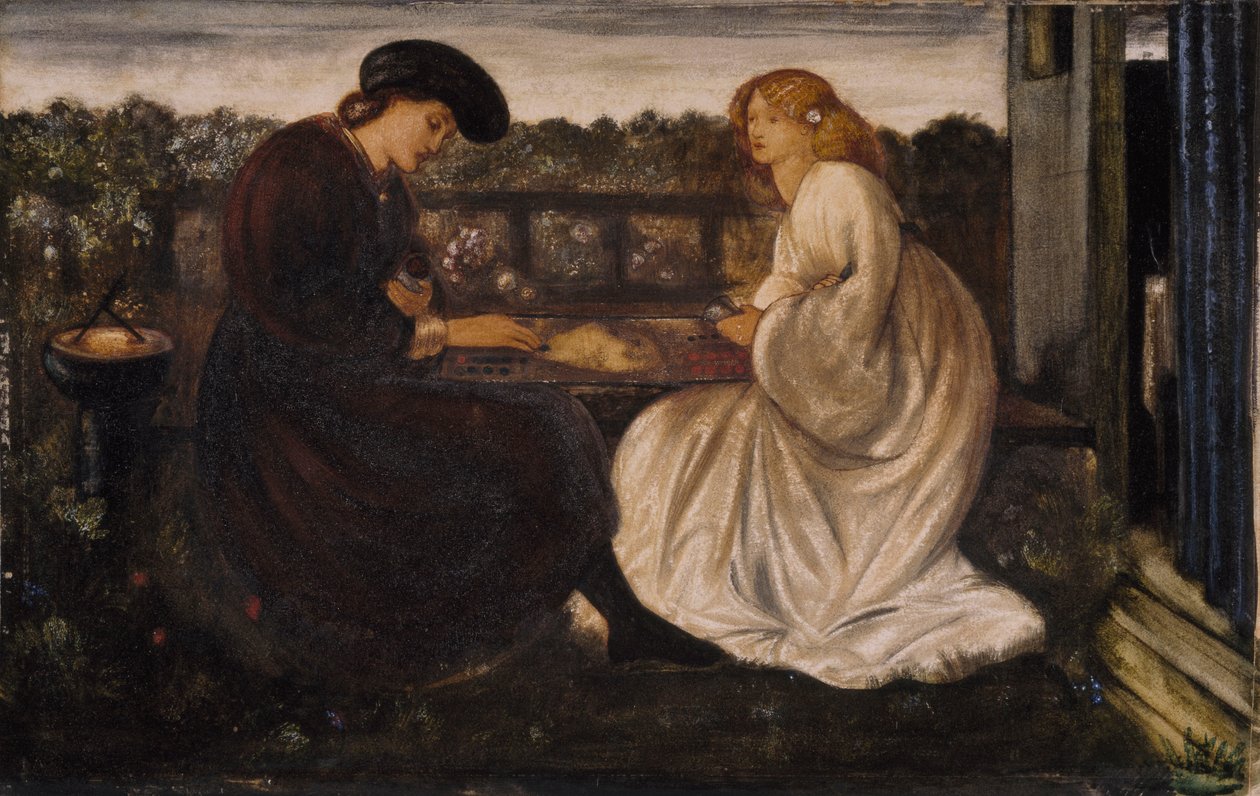 O jogador de gamão, 1862 de Edward Burne Jones