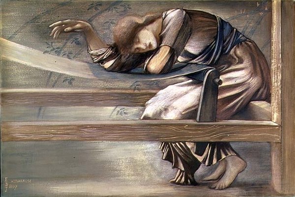 Série Briar Rose - Estudo para "The Garden Court" de Edward Burne Jones
