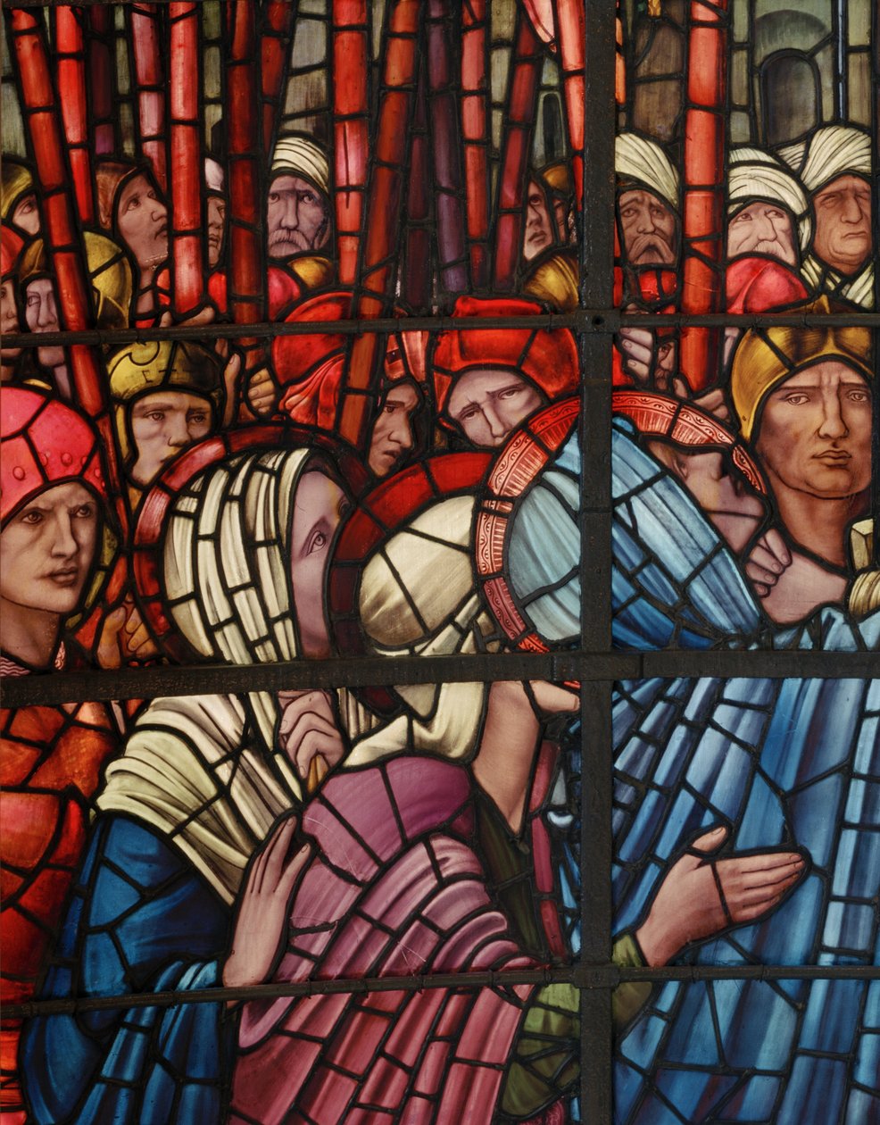 A Janela da Crucificação, detalhe, 1888 (vitral) de Edward Burne Jones