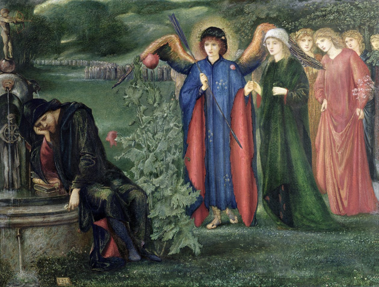 O sonho das mulheres justas de Edward Burne Jones