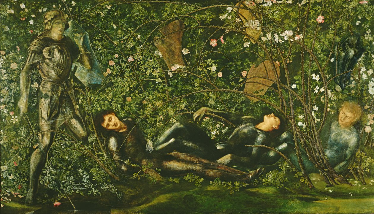 Os Cavaleiros e o Briar Rose, 1869 de Edward Burne Jones