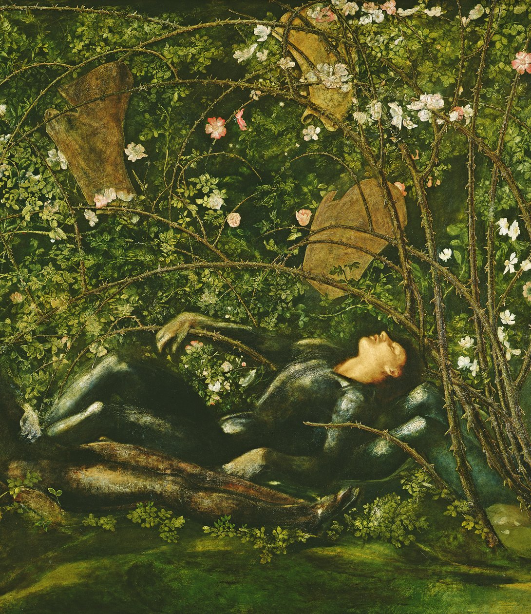 Os Cavaleiros e o Briar Rose, 1869 de Edward Burne Jones