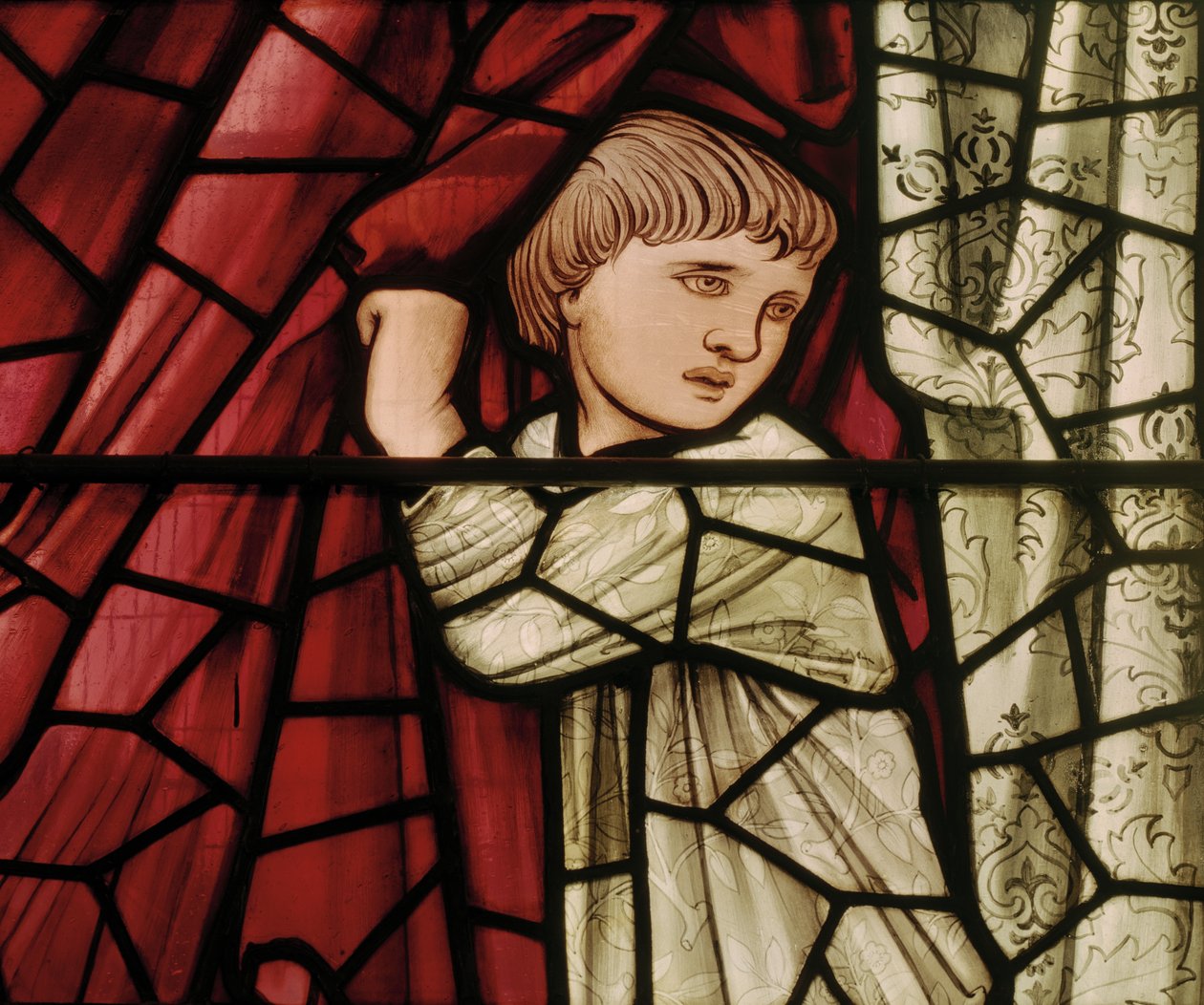 A última janela do julgamento, detalhe, 1897 (vitral) de Edward Burne Jones