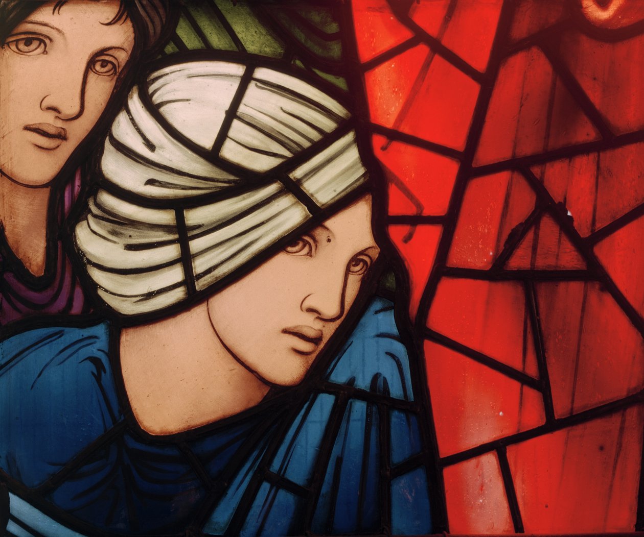 A última janela do julgamento, detalhe, 1897 (vitral) de Edward Burne Jones