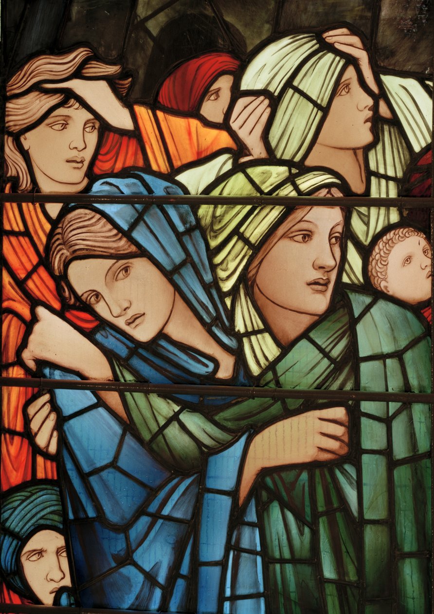 A última janela do julgamento, detalhe, 1897 (vitral) de Edward Burne Jones