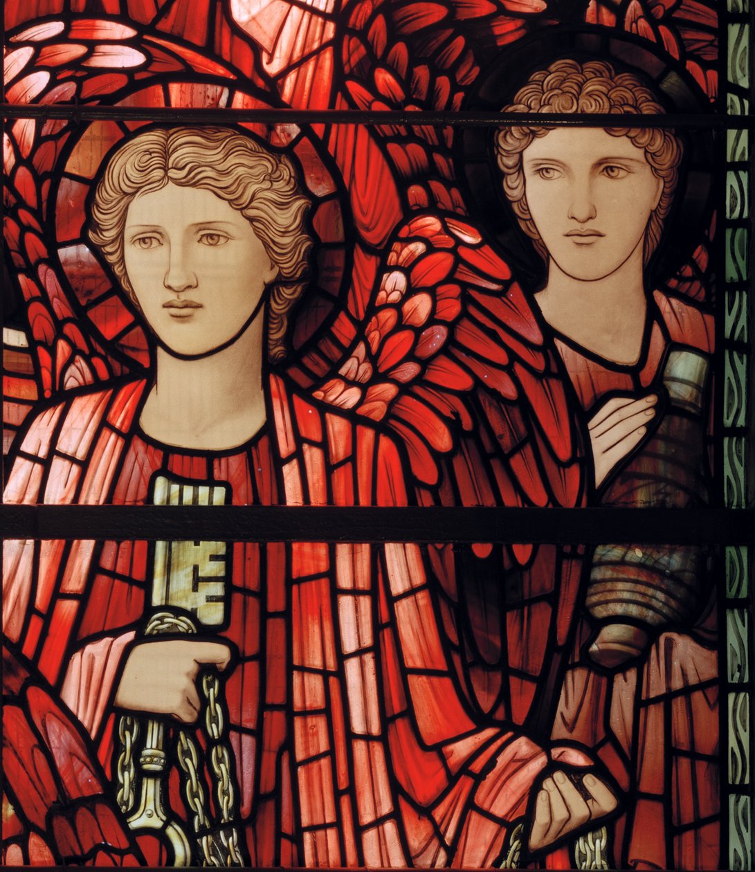 A última janela do julgamento, detalhe, 1897 (vitral) de Edward Burne Jones
